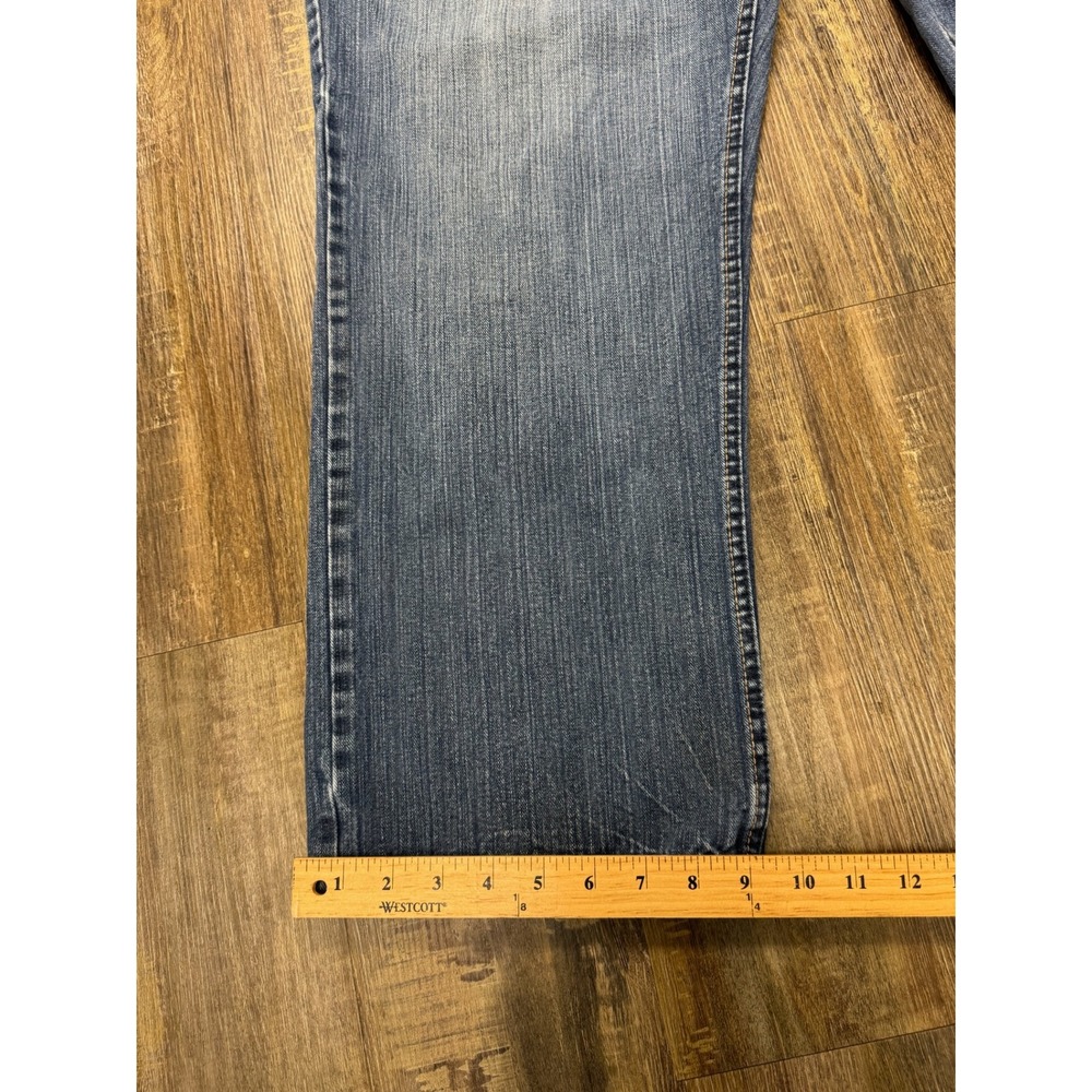 IZOD Mens Straight Leg Jeans 44x30 Blue Medium Wash 100% Cotton Denim 5-Pocket - Picture 6 of 15